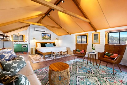 Beautiful Tented Cabin in Texas for Glamping by Guadalupe River - Ingram, Texas - glamping.directory