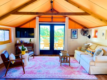 Beautiful Tented Cabin in Texas for Glamping by Guadalupe River - Ingram, Texas - glamping.directory