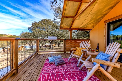 Beautiful Tented Cabin in Texas for Glamping by Guadalupe River - Ingram, Texas - glamping.directory