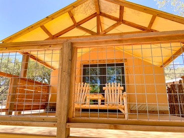 Beautiful Tented Cabin in Texas for Glamping by Guadalupe River - Ingram, Texas - glamping.directory