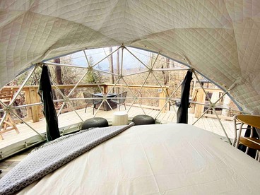 Experience Unrivaled Luxury: Exclusive Dome with Hot Tub and Unique Views in North Carolina - Todd, North Carolina - glamping.directory