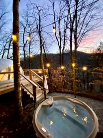 Experience Unrivaled Luxury: Exclusive Dome with Hot Tub and Unique Views in North Carolina - Todd, North Carolina - glamping.directory