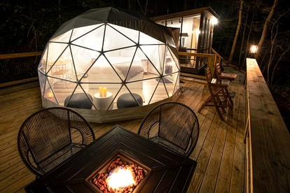 Experience Unrivaled Luxury: Exclusive Dome with Hot Tub and Unique Views in North Carolina - Todd, North Carolina - glamping.directory
