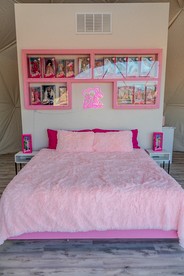 Luminous Cozy Dome with a Barbie Collection Above Bed in Willcox, Arizona - Wilcox, Arizona - glamping.directory