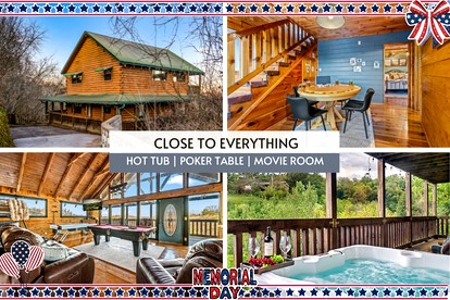 Spacious Cabin with Game Room, Hot Tub & 3 Decks Near Smoky Mountains, Sevierville, TN - glamping.directory