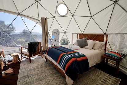 Luxurious Dome on Farm with Impressive Views at Splitrock Valley, California - glamping.directory