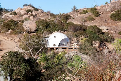 Luxurious Dome on Farm with Impressive Views at Splitrock Valley, California - Fallbrook, California - glamping.directory