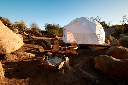 Luxurious Dome on Farm with Impressive Views at Splitrock Valley, California - Fallbrook, California - glamping.directory