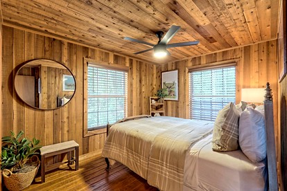 Glamping in this Amazing Waterfront A-Frame with Outdoor Kitchen and Fire-Pit near Helen, GA - Sautee Nacoochee, Georgia - glamping.directory