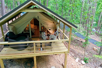 Lovely Glamping Tent with Amazing Equipped Indoor and Outdoor in Alabama - glamping.directory