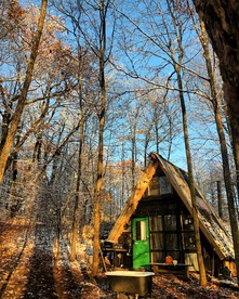 Rustic Upcycled Cabin with a Wood Stove Perfect for Central New York Camping - Sherburne, New York - glamping.directory