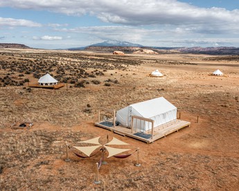 Off Grid Desert Sunset Safari Tent in Utah - glamping.directory