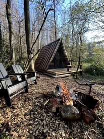 Secluded Off-Grid Cabin Retreat with Fire Pit & Sauna in Zirconia, North Carolina - Zirconia, North Carolina - glamping.directory