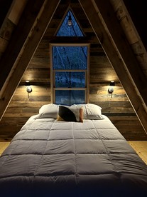 Secluded Off-Grid Cabin Retreat with Fire Pit & Sauna in Zirconia, North Carolina - Zirconia, North Carolina - glamping.directory