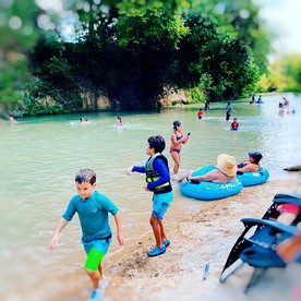 Unforgettable Aquatic Adventure for the Whole Family: Cute Safari Tent on the San Marcos River near Kingsbury, Texas - Kingsbury, Texas - glamping.directory