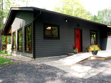 Wheelchair Accessible Cabin with Private Hot Tub and Fireplace Nestled Among Trees of Woodstock, New York - glamping.directory