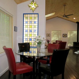 Wheelchair Accessible Cabin with Private Hot Tub and Fireplace Nestled Among Trees of Woodstock, New York - Woodstock, New York - glamping.directory