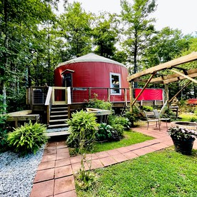 Spacious Yurt with Hot Tub for the Ideal Blue Ridge Parkway Getaway - Fancy Gap, Virginia - glamping.directory