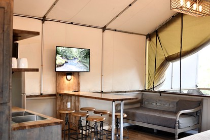Cibolo's Family Oasis: Waterfront Tented Cabin Fully Loaded for Your Perfect Getaway - Cibolo, Texas - glamping.directory