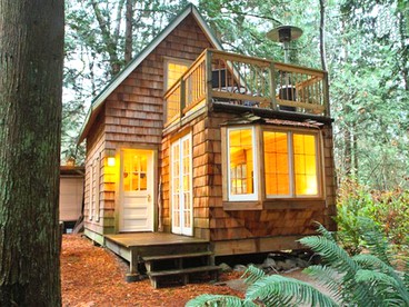Unique Woodland Cabin Rental for Couples in Point Roberts, Washington - glamping.directory
