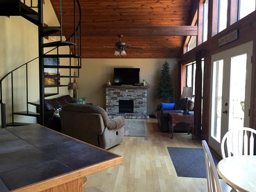 Spacious Lakefront Camping Cabin with Private Dock near Petit Jean State Park, Arkansas - Scranton, Arkansas - glamping.directory