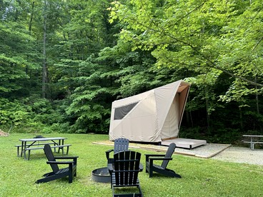 Safari Tent Glamping in Grayson Kentucky with Biking Trails Access - Grayson, Kentucky - glamping.directory