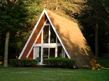 Tranquil Lakeside A-Frame Cabin Rental in Harveys Lake, Pennsylvania - glamping.directory