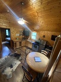 Cozy Texas Cabin Retreat with Hot Tub & Scenic Outdoor Spaces in Bluff Dale, Texas - Bluff Dale, Texas - glamping.directory