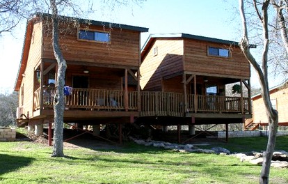 Cozy Cabin Rental with Calming Creek Views for Getaway near Austin, Texas - glamping.directory