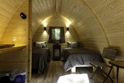 Luxurious White Pine Pod for Two Nestled in the Woods for an Unforgettable Glamping Getaway by Lake Superior in Wisconsin - Washburn, Wisconsin - glamping.directory