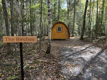 Luxurious White Pine Pod for Two Nestled in the Woods for an Unforgettable Glamping Getaway by Lake Superior in Wisconsin - Washburn, Wisconsin - glamping.directory