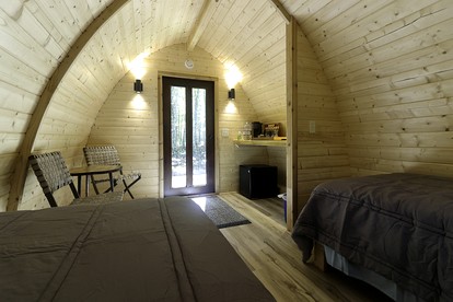Luxurious White Pine Pod for Two Nestled in the Woods for an Unforgettable Glamping Getaway by Lake Superior in Wisconsin - Washburn, Wisconsin - glamping.directory