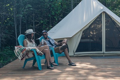 Cute Bell Tent in Carson for Columbia Gorge Glamping in Washington - Carson, Washington - glamping.directory