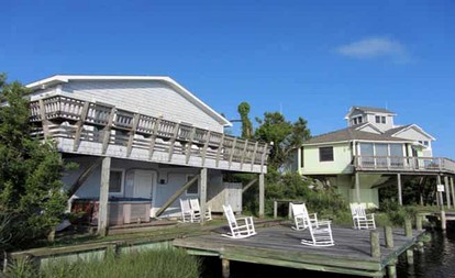 Waterfront Vacation Rental with a Hot Tub in Hatteras, North Carolina - Hatteras, North Carolina - glamping.directory