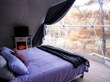 Luxury Wellness Dome with Private Sauna, Hot Tub & Cold Plunge Near Pisgah National Forest | Balsam Grove, North Carolina - Balsam Grove, North Carolina - glamping.directory