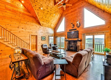 Expansive Getaway Designed for Gatherings with Game Room & Scenic Decks in Stamford, New York - Stamford, New York - glamping.directory