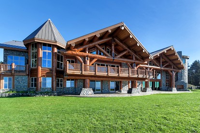 Premium Log Cabin Estate with Hot Tub and Helipad in Gold Beach, Oregon - glamping.directory