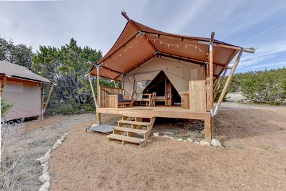 Idyllic Tented Cabin Incredible for Adventure Lovers in Texas - glamping.directory