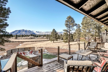 Large and Unique Cabin with a Private Hot Tub and Fire Pit with View of Mt. Eldon - Flagstaff, Arizona - glamping.directory