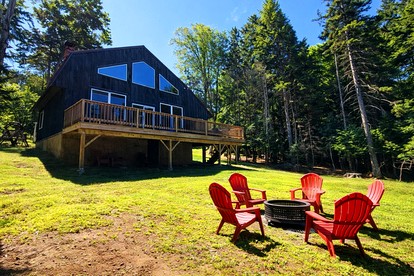 Pet-Friendly Cabin with Deck and Serene Lake Views in Maine - glamping.directory