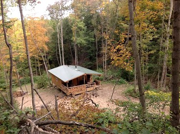 Rustic Creekside Cabin on 100-Acre Forest near Letchworth Park, New York - Dalton, New York - glamping.directory