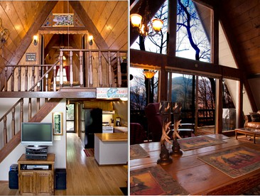 Deluxe A-Frame Chalet in Front of Waterfall in Blue Ridge Mountains, North Carolina - Burnsville, North Carolina - glamping.directory