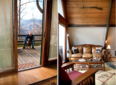 Deluxe A-Frame Chalet in Front of Waterfall in Blue Ridge Mountains, North Carolina - Burnsville, North Carolina - glamping.directory