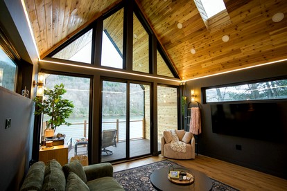 Riverfront, Modern A-Frame on the Allegheny River, Perfect for a Romantic Weekend to Unwind - Parker, Pennsylvania - glamping.directory