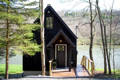 Riverfront, Modern A-Frame on the Allegheny River, Perfect for a Romantic Weekend to Unwind - glamping.directory
