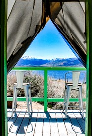 Cozy Lakeside Glamping Cabin with Mountain Views near Eastern Sierra, California - Bridgeport, California - glamping.directory