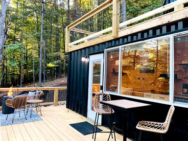 Tiny Luxe Living: Todd, NC Retreat with Hot Tub and Breathtaking Deck Views - Todd, North Carolina - glamping.directory