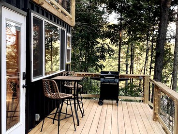 Tiny Luxe Living: Todd, NC Retreat with Hot Tub and Breathtaking Deck Views - Todd, North Carolina - glamping.directory