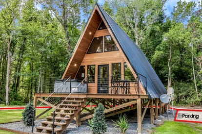Breathtaking Luxurious A-Frames with Hot-Tub in Louisiana - glamping.directory
