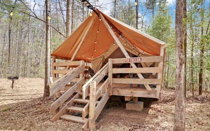 Unforgettable Georgia Glamping: Safari Tent Retreat in Suches - glamping.directory